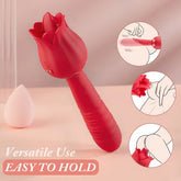 Rose Wand - 5 Motion & Vibrating Lick Sensation Clitoral Stimulator